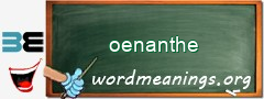 WordMeaning blackboard for oenanthe